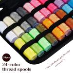 100 Pcs Sewing Kit, 12 Thread Pools, Tailoring Accessories, Silai Thread and Needle, Craft Material, Thread Box Set, Travel Bag