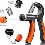 Hand Gripper for Men & Women for Gym ,Workout 5kg To 60Kg (Black/Orange) 1 Piece.