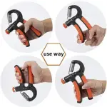 Hand Gripper for Men & Women for Gym ,Workout 5kg To 60Kg (Black/Orange) 1 Piece.