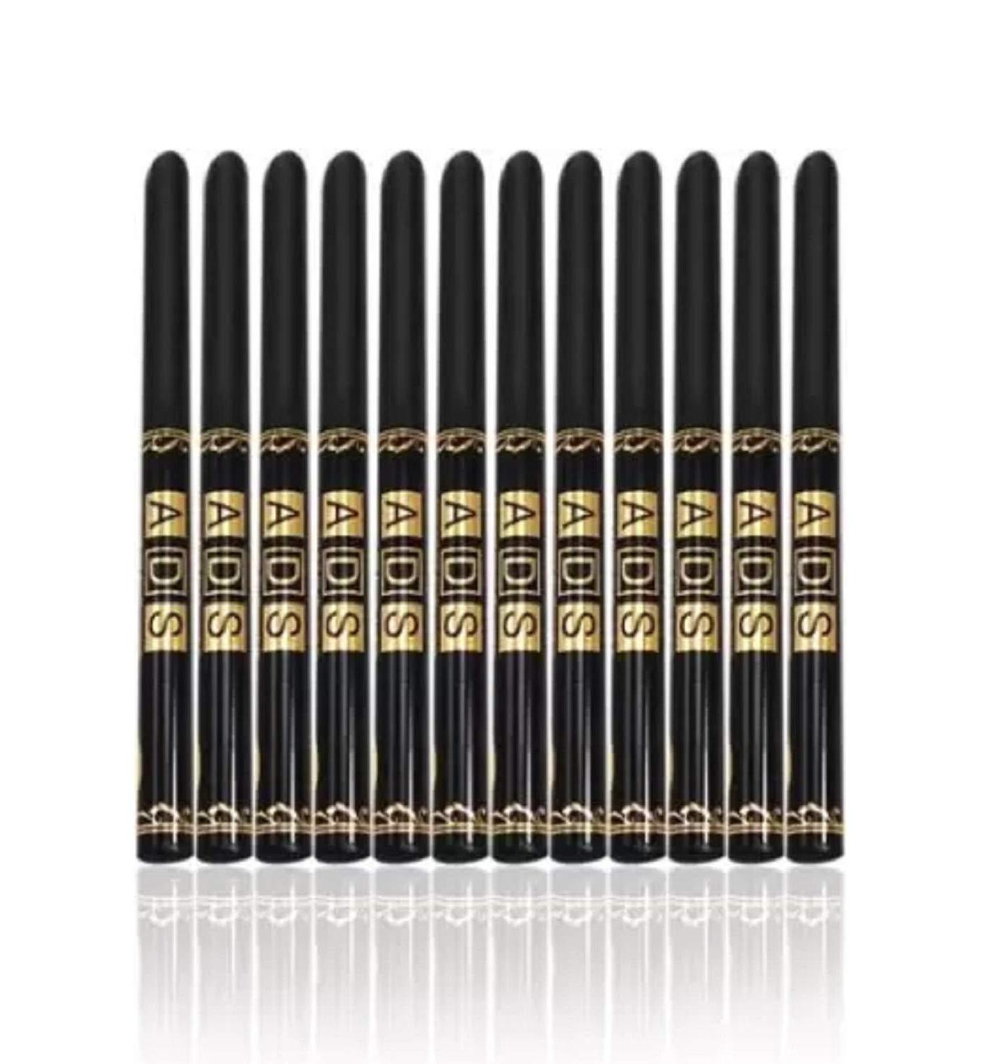 Professional  Pencil Kajal Pack Of 12 ( Black).