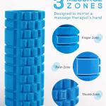 (1Piece)Fitness GRID Foam Roller For Exercise, Deep Tissue Massage and Muscle Recovery