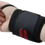 Wrist Supporter for Physiotherapy, Wrist Wrap, Hand Band with Adjustable Size Wrist Support  (Red)
