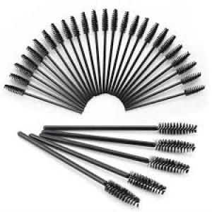 50 Pcs Disposable Eyelash Brushes Mascara Brushes Eye Lash Eyebrow (Black).