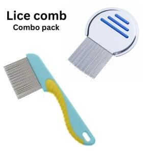 2pc Lice Comb - Stainless Steel lice Comb and Flea Lice Comb For Cat, Dog Treatment.