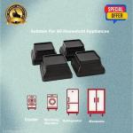 Refrigerator Stand, Washing Machine Stand, Furniture Base Stand (Pack of 4)Black.