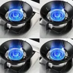 Silver Gas Saver Burner Jali Ring Fire & Windproof (1 Piece) Black\