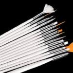 15 Pcs Cosmetic Nail Art Polish Painting Draw Pen Brush Tips Tools Set(White).
