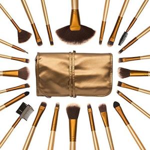 Professional Makeup Brush Set Brush Apllicator set of 24 golden  (Pack of 24)