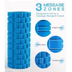 (1Piece)Fitness GRID Foam Roller For Exercise, Deep Tissue Massage and Muscle Recovery