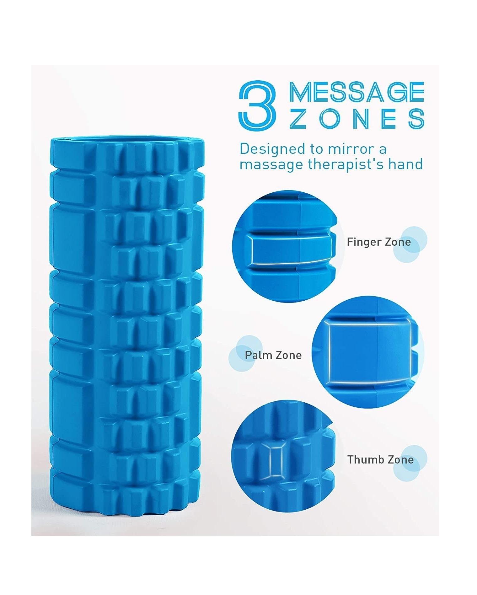 (1Piece)Fitness GRID Foam Roller For Exercise, Deep Tissue Massage and Muscle Recovery