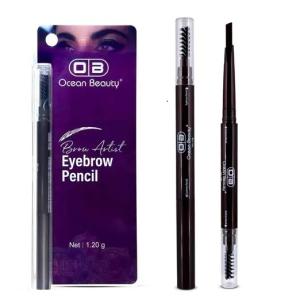 Professional Eye Waterproof & Smudge Proof Long Lasting Eyebrow Pencil Liner Black With Brush For Girls & Women(1 Pcs).