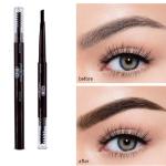 Professional Eye Waterproof & Smudge Proof Long Lasting Eyebrow Pencil Liner Black With Brush For Girls & Women(1 Pcs).