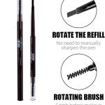 Professional Eye Waterproof & Smudge Proof Long Lasting Eyebrow Pencil Liner Black With Brush For Girls & Women(1 Pcs).