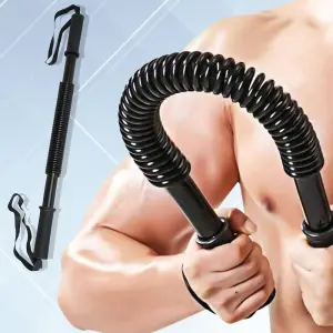 Spring Power Twister 20kg Bar Equipment for Upper Body & arm Strengthening Workout (Black)