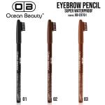 OB OCEAN BEAUTY Eyebrow Super Waterproof Pencil Shade 2 FBA (Pack Of 3) | 1.2 G