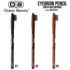 OB OCEAN BEAUTY Eyebrow Super Waterproof Pencil Shade 2 FBA (Pack Of 3) | 1.2 G