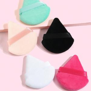 Powder Puff Triangle Powder Puffs Face Soft Setting Triangle Makeup Puff Multicolor (Pack of 5).