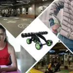 4-Wheel Ab Roller/Fitness for Unisex Ab Exerciser  (Multicolor) 1 Piece.