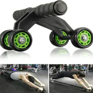 4-Wheel Ab Roller/Fitness for Unisex Ab Exerciser  (Multicolor) 1 Piece.