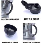 1.5 Liter Gallon Bottle 50oz BPA-Free Gym Water Bottle with Mixer Ball(Pack of 1).