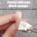 204pcs soft Nail Sponges with 4 Claws Metal Grabber, Mini Nail Sponges with Metal Grabber Pen Nail Brush