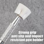 204pcs soft Nail Sponges with 4 Claws Metal Grabber, Mini Nail Sponges with Metal Grabber Pen Nail Brush