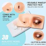Eye Makeup Practice Face Board Mannequin | Silicon Eye practice dummy Pack of 1