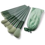 Professional Cosmetic Brush Set – 13-Piece(Green).