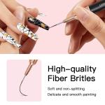 5pcs Set Line Liner Brush Line Nail Brush Nail Art Pen Set UV Gel Nail tools(Black).