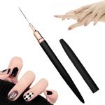 5pcs Set Line Liner Brush Line Nail Brush Nail Art Pen Set UV Gel Nail tools(Black).