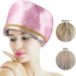 Electric SPA Hair Thermal Treatment Heating Cap Hair Care Steamer Hat Pink (Pack of 1).