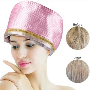 Electric SPA Hair Thermal Treatment Heating Cap Hair Care Steamer Hat Pink (Pack of 1).