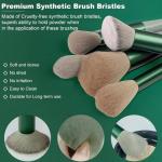 Professional Cosmetic Brush Set – 13-Piece(Green).