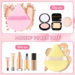 Powder Puff Triangle Powder Puffs Face Soft Setting Triangle Makeup Puff Multicolor (Pack of 5).