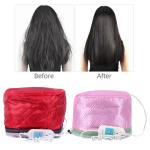 Electric SPA Hair Thermal Treatment Heating Cap Hair Care Steamer Hat Pink (Pack of 1).