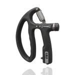 premium D-Shape 10 To 100Kg  Weight Adjustable Professional Counting Hand gripper ( Black).