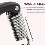 premium D-Shape 10 To 100Kg  Weight Adjustable Professional Counting Hand gripper ( Black).