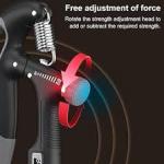 premium D-Shape 10 To 100Kg  Weight Adjustable Professional Counting Hand gripper ( Black).