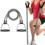 Double Toning Resistance Tube Pull Rope Elastic Rubber Exercise(Pack of 1).