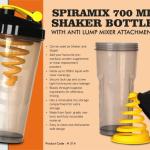 Sport Fitness Classic Shaker Bottle 700 ml Shaker  (Pack of 1)Multicolor.