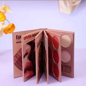 4-in-1 makeup book Eyeshadow, Highlighter, Blusher Contour, Powder Palette (Multicolour)