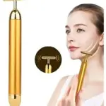 Electric Vibration Facial Massage For Roller Waterproof Face Skin Care T-Shaped Anti Wrinkle Massage(Gold).