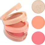 Professional Long Lasting Waterproof 3in1 Makeup Blusher & Highlighter For Girls & Women Pack of 1