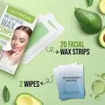 Women One Go Facial Wax Strips 20 Strips (Chamomile - Shade 01)