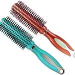 Hair Curling Roller Round Comb Brush paçk of 2