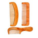 Pack of 3 Pieces Handmade Wooden Comb (Lakdi ka Kangha) Wide Tooth Comb For Women & Men Hair Growth.