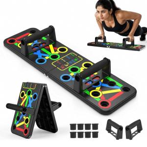 Push Up Board for Chest, Shoulder, Back and Triceps Muscles, home and Gym Use, Color Black(pack of 1).