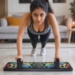 Push Up Board for Chest, Shoulder, Back and Triceps Muscles, home and Gym Use, Color Black(pack of 1).