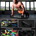 Push Up Board for Chest, Shoulder, Back and Triceps Muscles, home and Gym Use, Color Black(pack of 1).