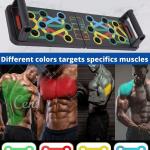 Push Up Board for Chest, Shoulder, Back and Triceps Muscles, home and Gym Use, Color Black(pack of 1).